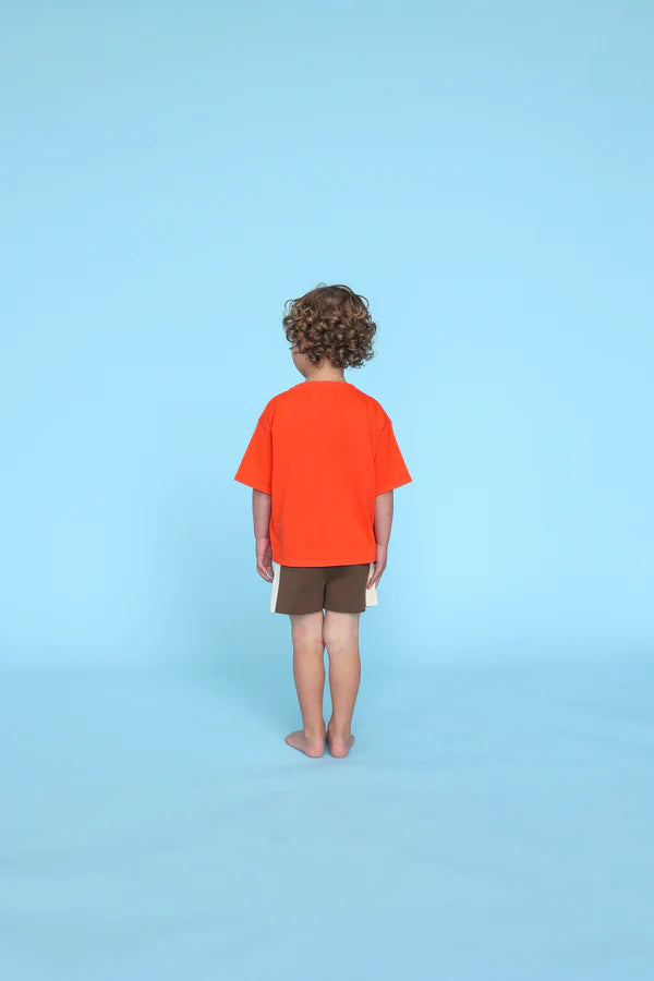 *Last Size* Grown - Knitted Pocket Tee Rosso - size 3yr