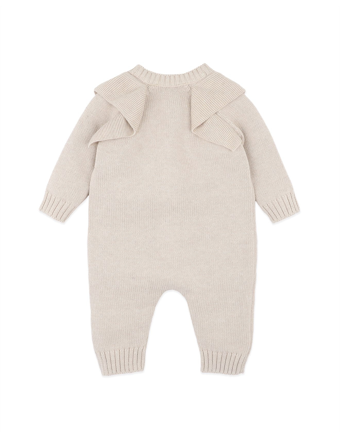 Bebe Fern Hand Embroidered Organic Knit Romper