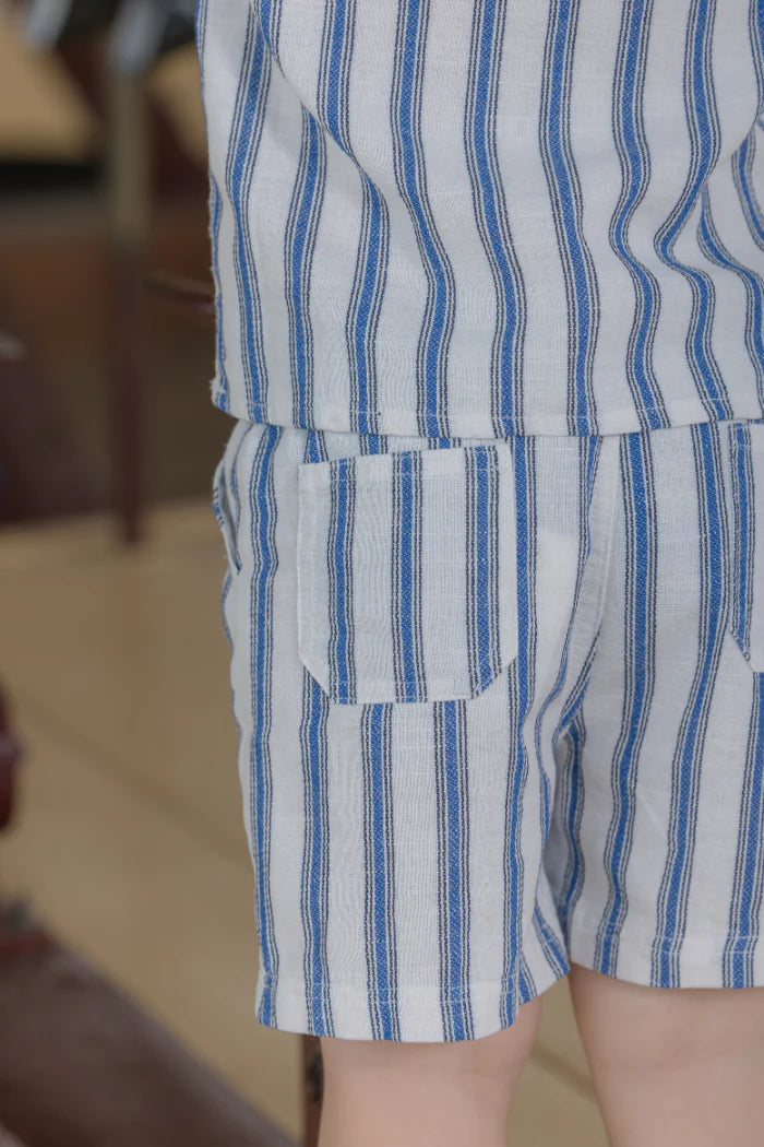 Milky Stripe Linen Short