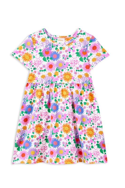 Milky Sunshine Floral Dress