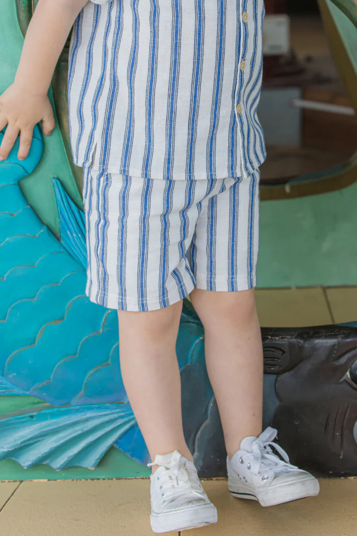 Milky Stripe Linen Short
