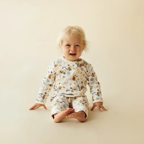 Wilson & Frenchy Daisy Mae Organic Zipsuit with Feet