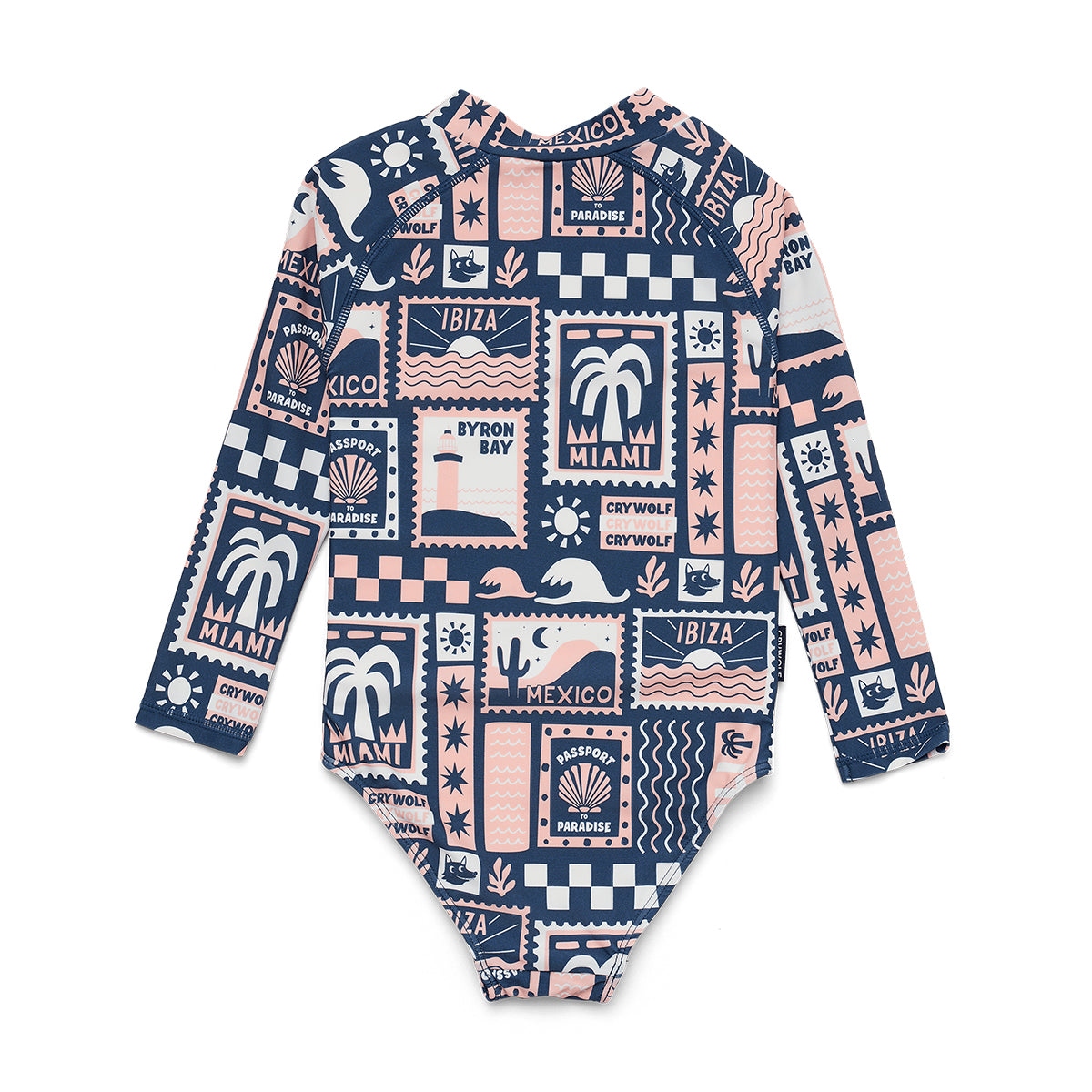 Crywolf - Long Sleeve Swimsuit - Blush Postcards