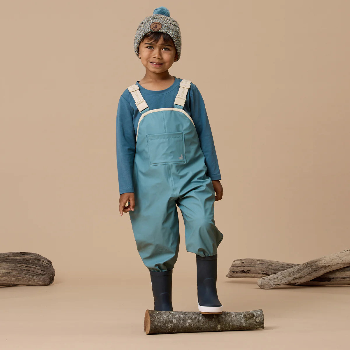 *Last Size* Crywolf Rain Overalls Stone Blue - size 3yr