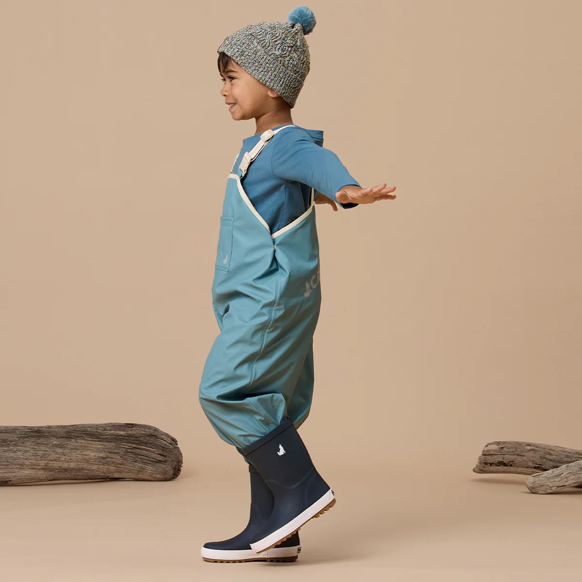 *Last Size* Crywolf Rain Overalls Stone Blue - size 3yr