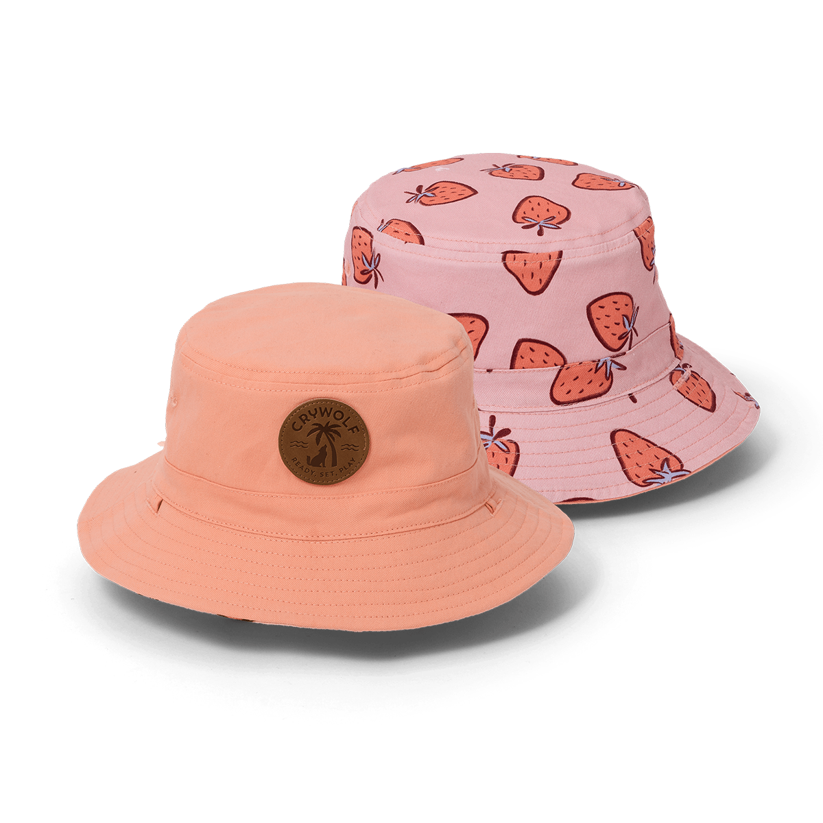 Crywolf Reversible Bucket Hat Strawberry Splash
