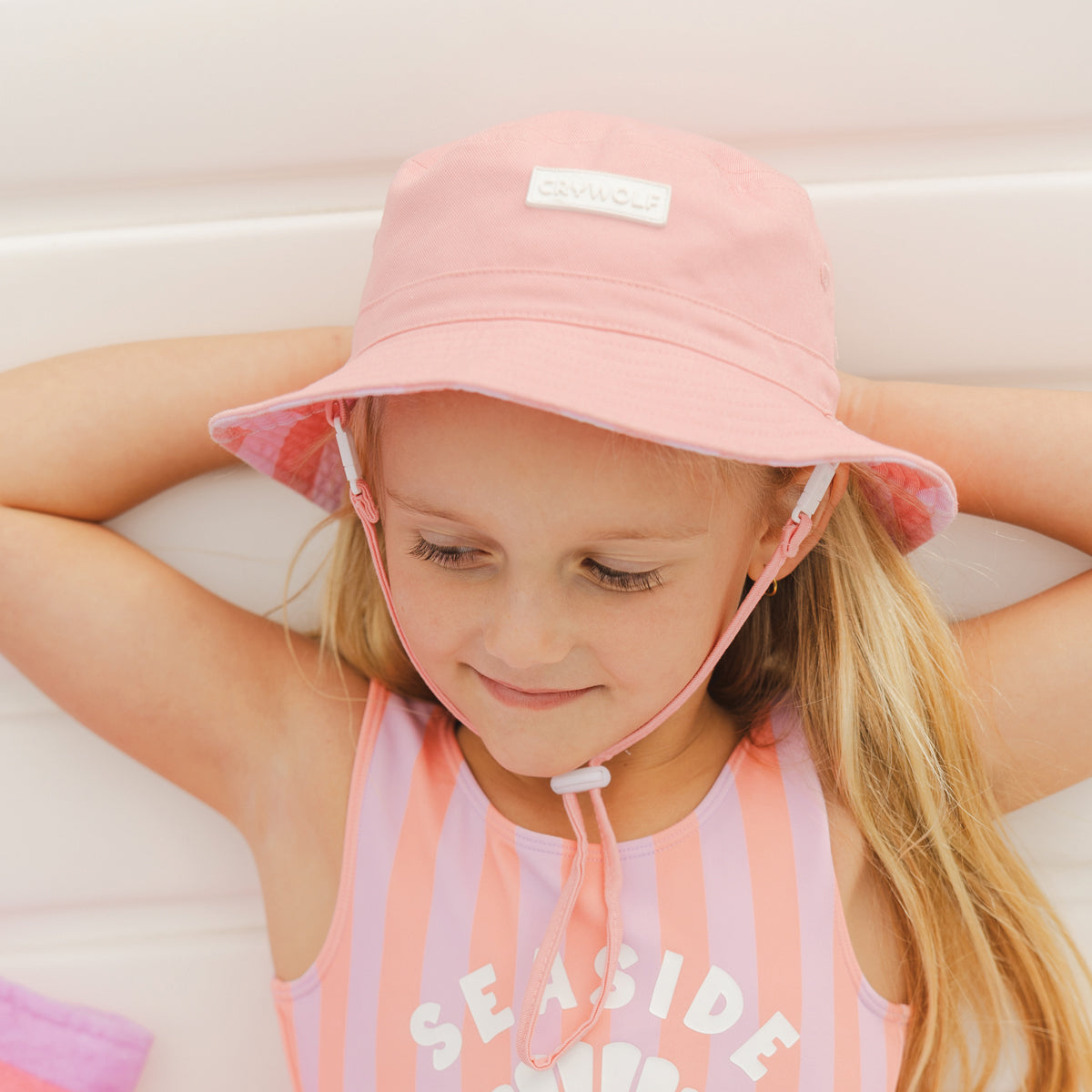 Crywolf Reversible Bucket Hat - Flamingo Stripe