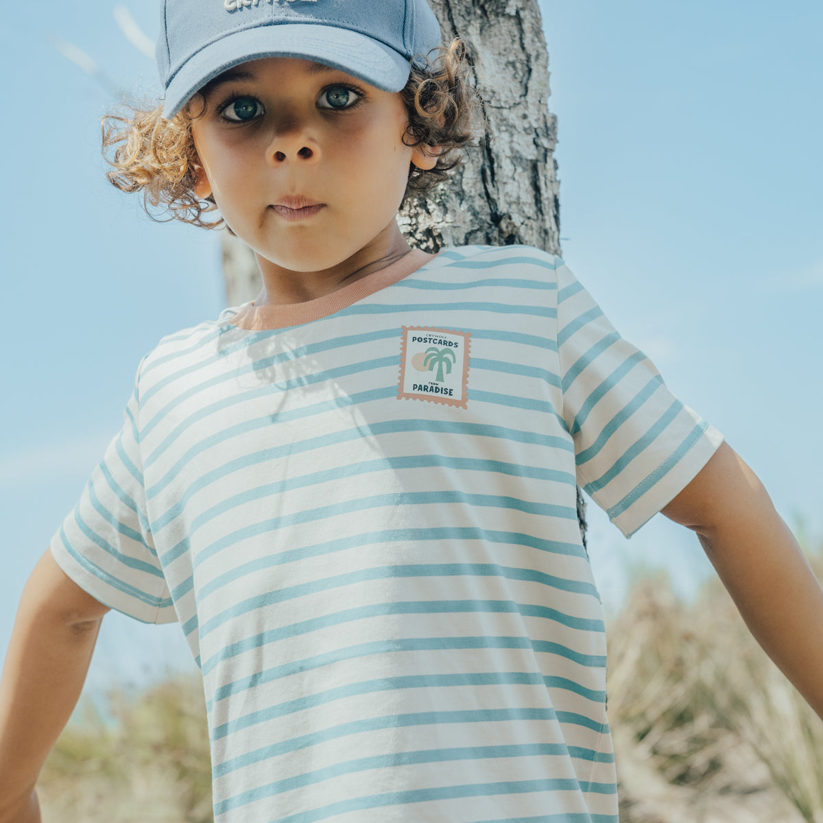 Crywolf - Sun Smart T-Shirt - Blue Stripe