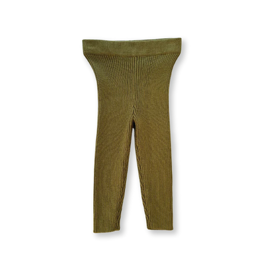 *Last Size* Grown - Organic Ribbed Essential Leggings Herb - size 5yr