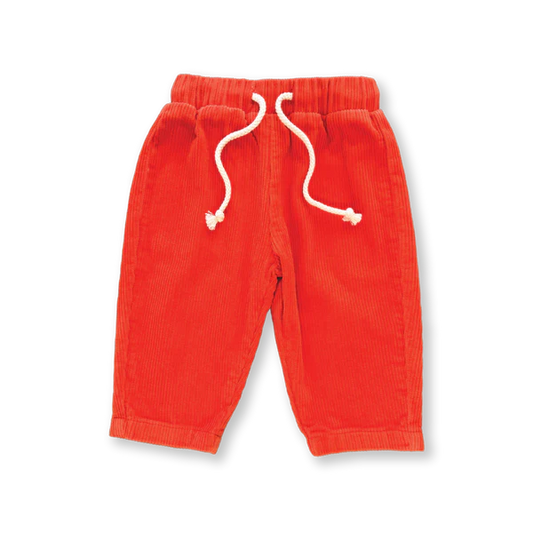 Grown - Organic Cord Pant - Tomato - size 6yr