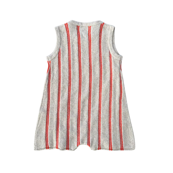 *Last Size* Grown - Knitted Terry Striped Romper Dune/Rosso - size 0