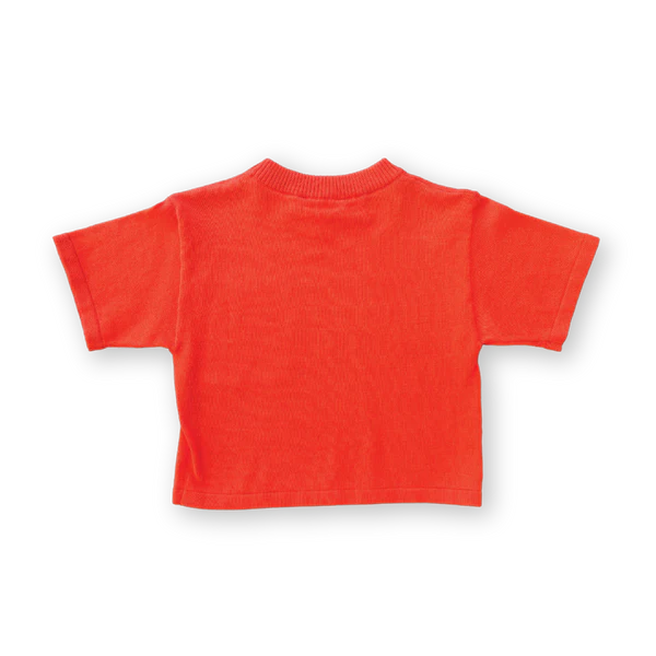 *Last Size* Grown - Knitted Pocket Tee Rosso - size 3yr