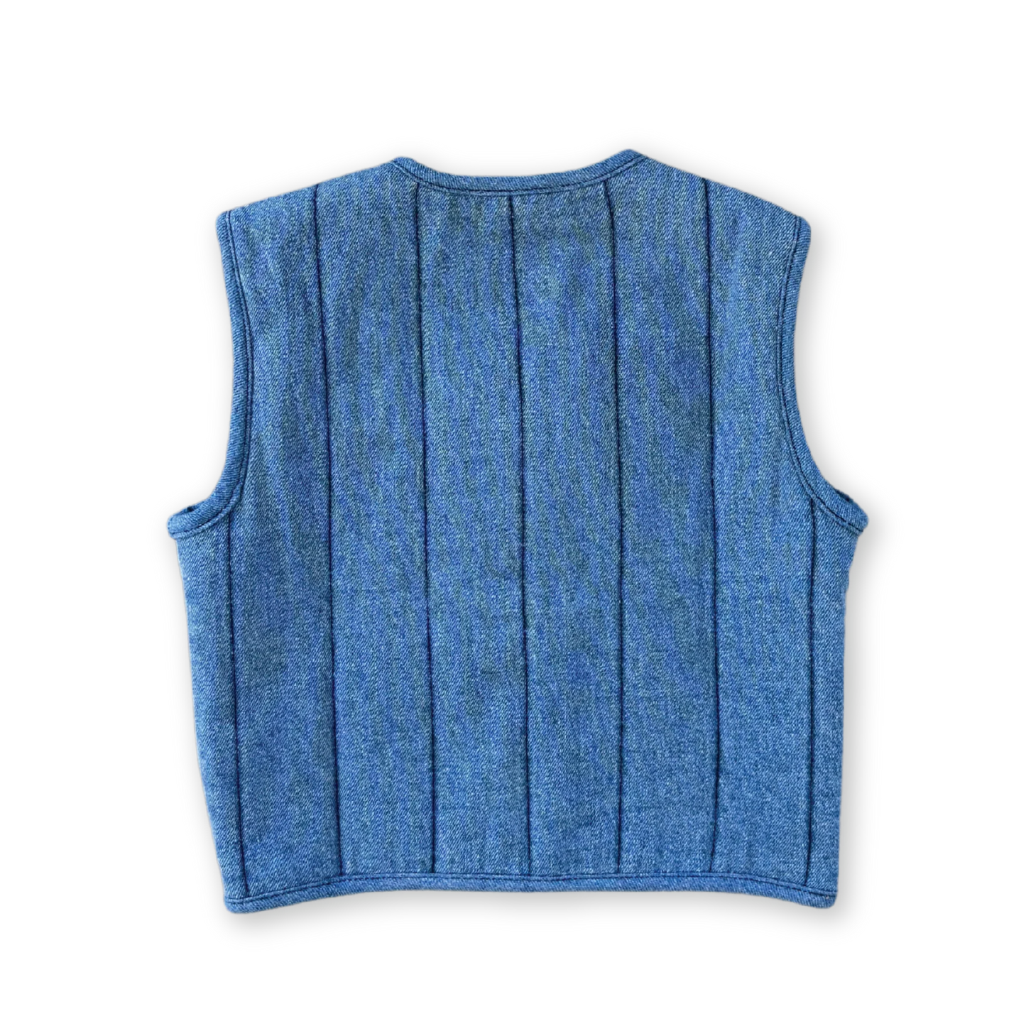 Grown Reversible Quilt Vest - Denim & Paint