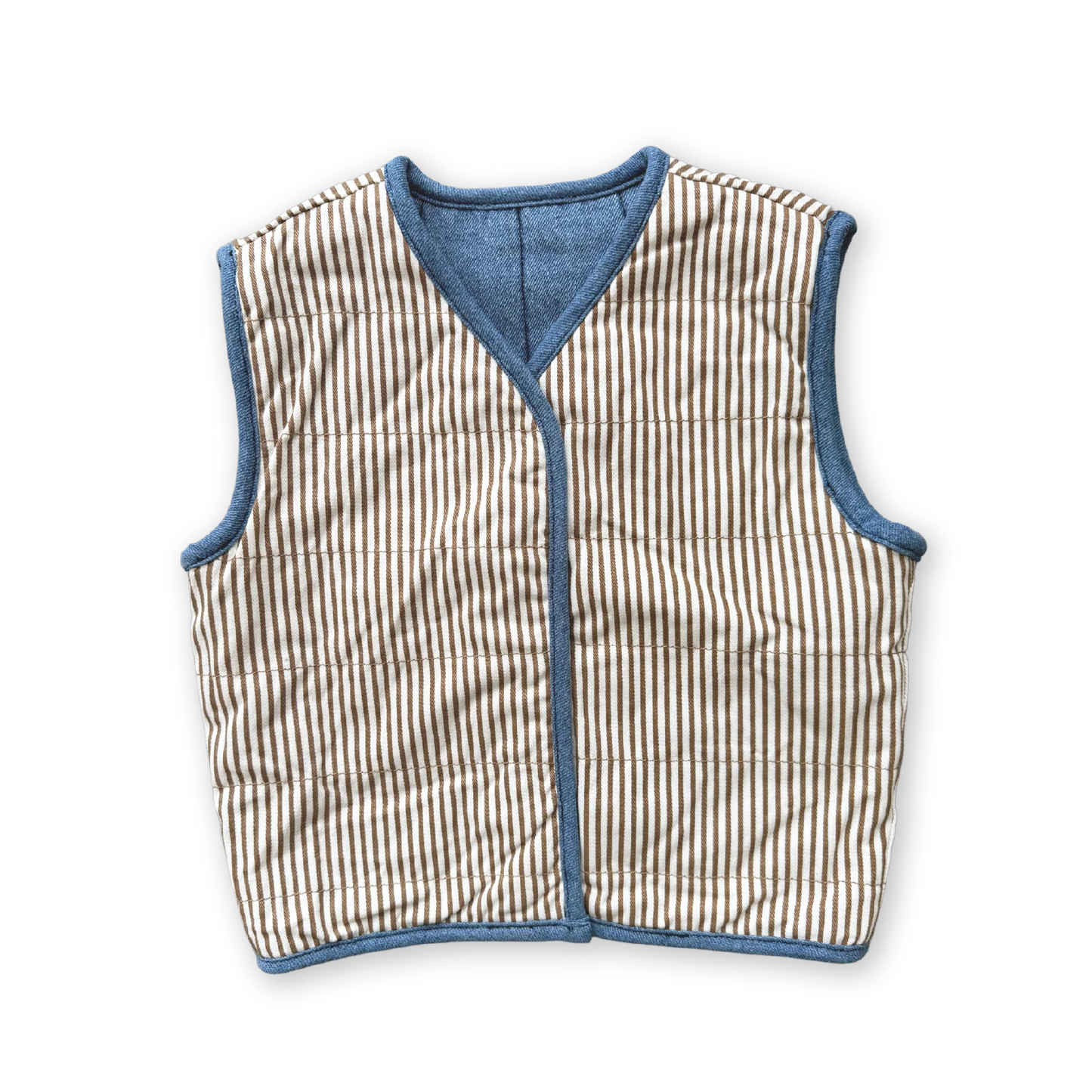 Grown Reversible Quilt Vest - Denim & Paint
