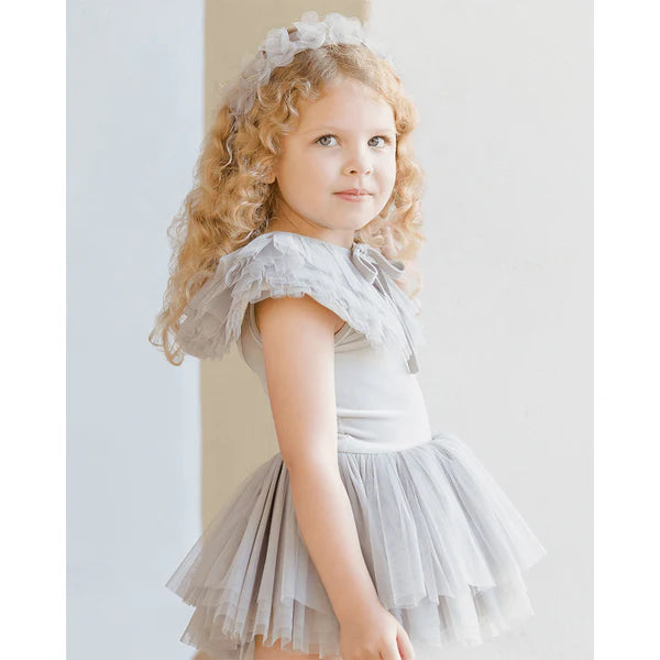 Noralee - Ruffle Tulle Collar Powder Blue