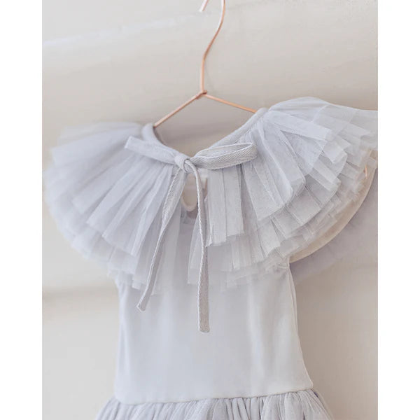 Noralee - Ruffle Tulle Collar Powder Blue