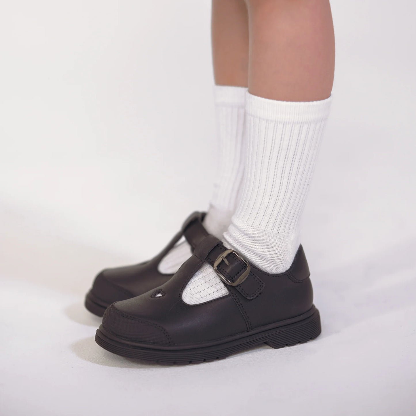 Pretty Brave Athena Black School Shoe