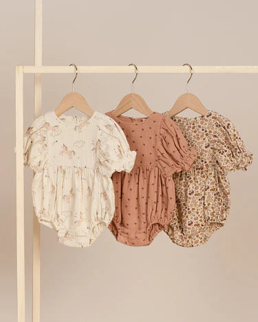 Quincy Mae- Cosette Romper - Hearts