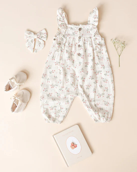 Quincy Mae - Nova Romper Strawberries