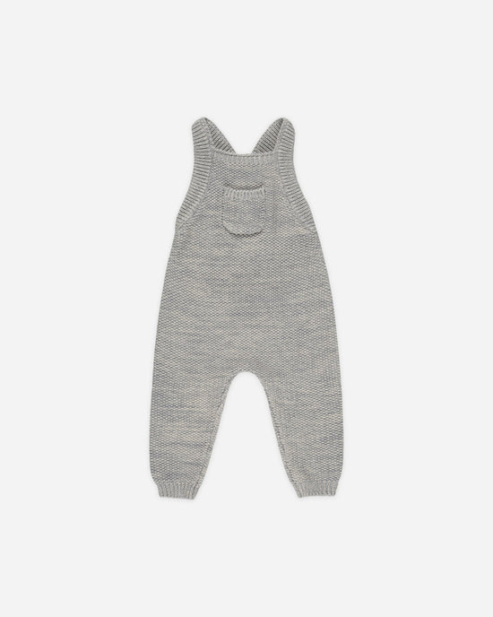 Quincy Mae - Knit Overall - Heathered Blue
