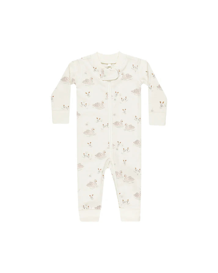 Quincy Mae - Longsleeve Sleeper Swans