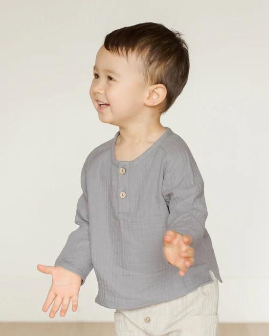 *Last Size* Quincy Mae - Zion Shirt - Lagoon - size 4-5