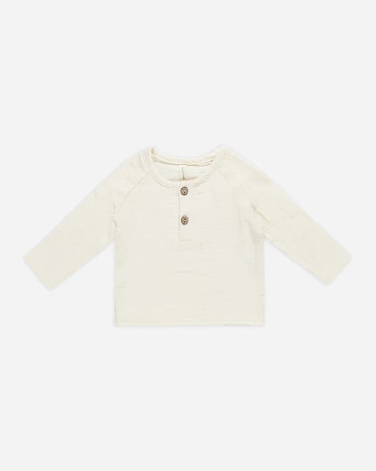 Quincy Mae - Zion Shirt Ivory *Last Size*- 4-5yrs
