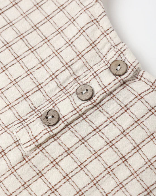 Quincy Mae Woven Boxy Top - Cedar Check