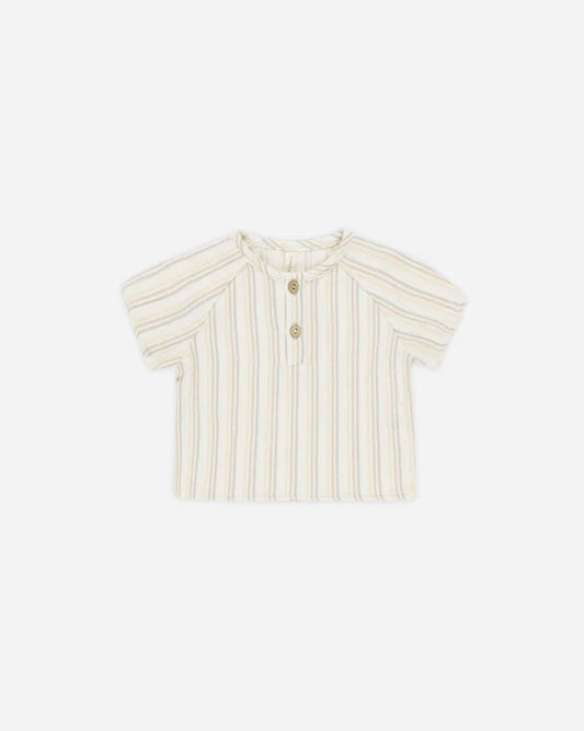 Quincy Mae - Short Sleeve Zion Shirt Summer Stripe