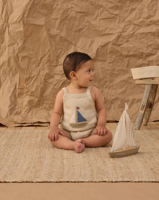 Rylee + Cru Fisher Romper - Sailboat
