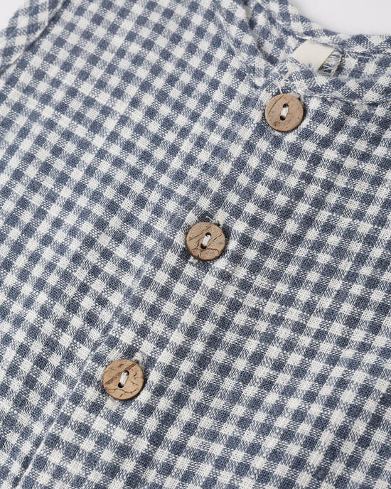 Rylee + Cru Mavrick Romper - Marine Gingham