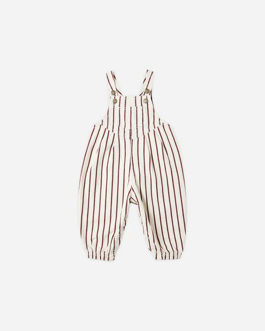 Rylee + Cru Vintage Overall - Burgundy Stripe