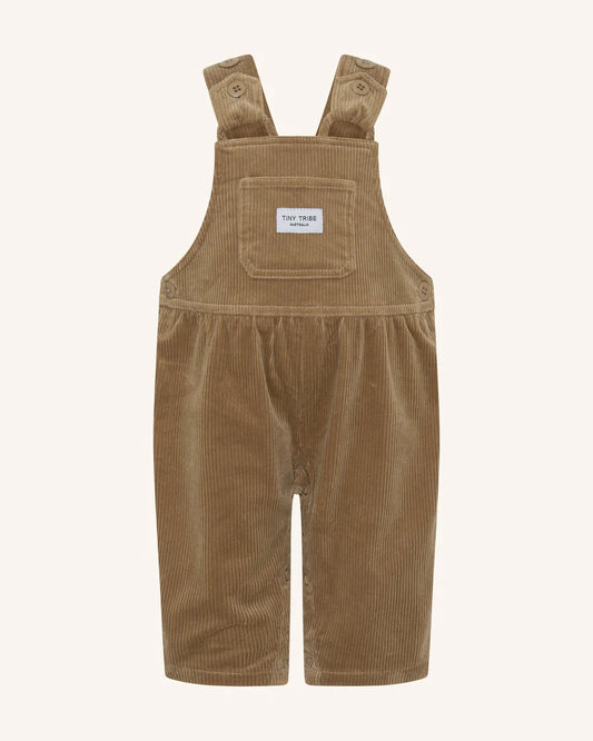 Tiny Tribe Corduroy Dungaree Set - Brown