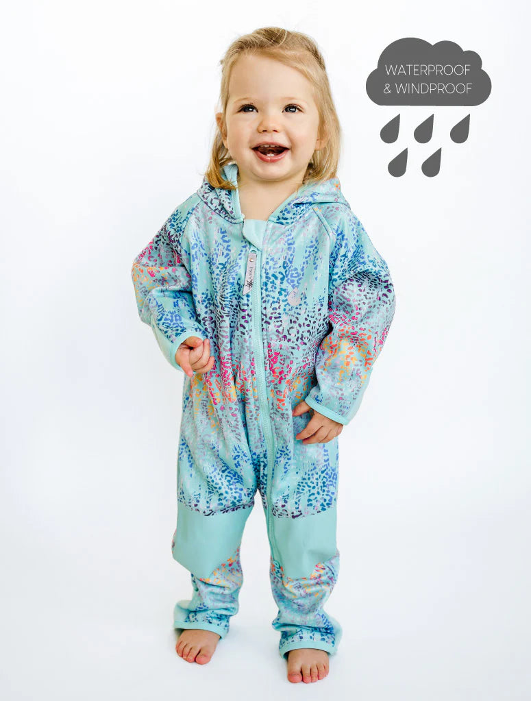 Therm - All-Weather Fleece Onesie Rainbow Leopard