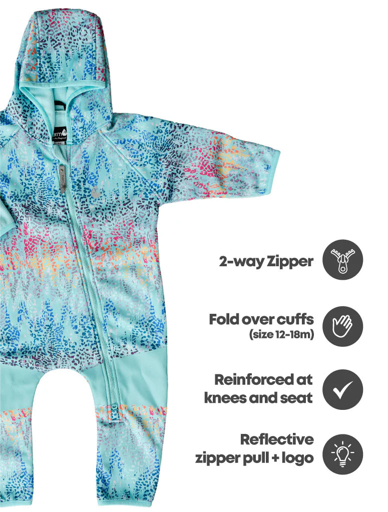 Therm - All-Weather Fleece Onesie Rainbow Leopard
