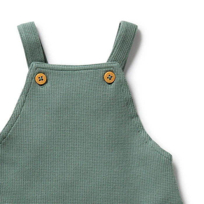 Wilson & Frenchy Pine Green Organic Waffle Overall