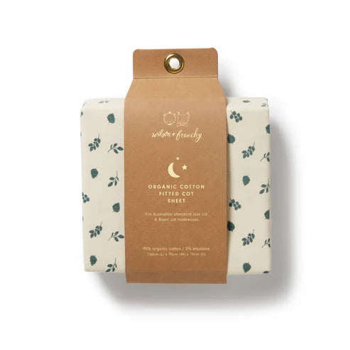 Wilson & Frenchy Organic Cot Sheet - Twilight Leaf