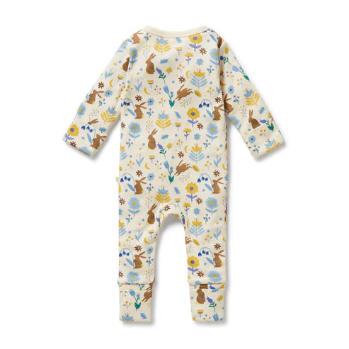 Wilson & Frenchy Daisy Mae Organic Zipsuit with Feet
