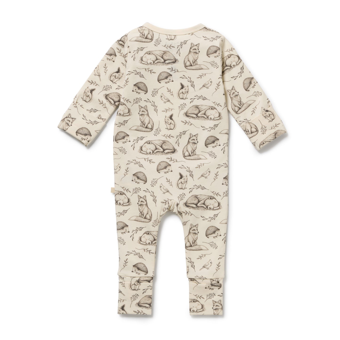 Wilson & Frenchy Organic Zipsuit with Feet - Foxglove Forest