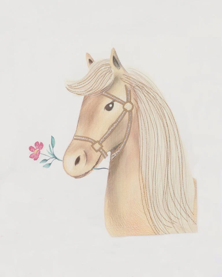 Bebe Winnie Horse Organic LS Tee