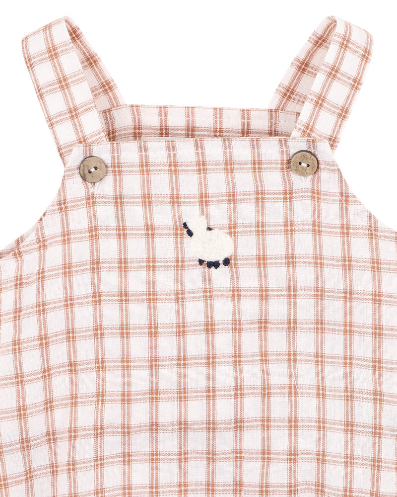 Bebe Clayton Check Sheep Bodysuit
