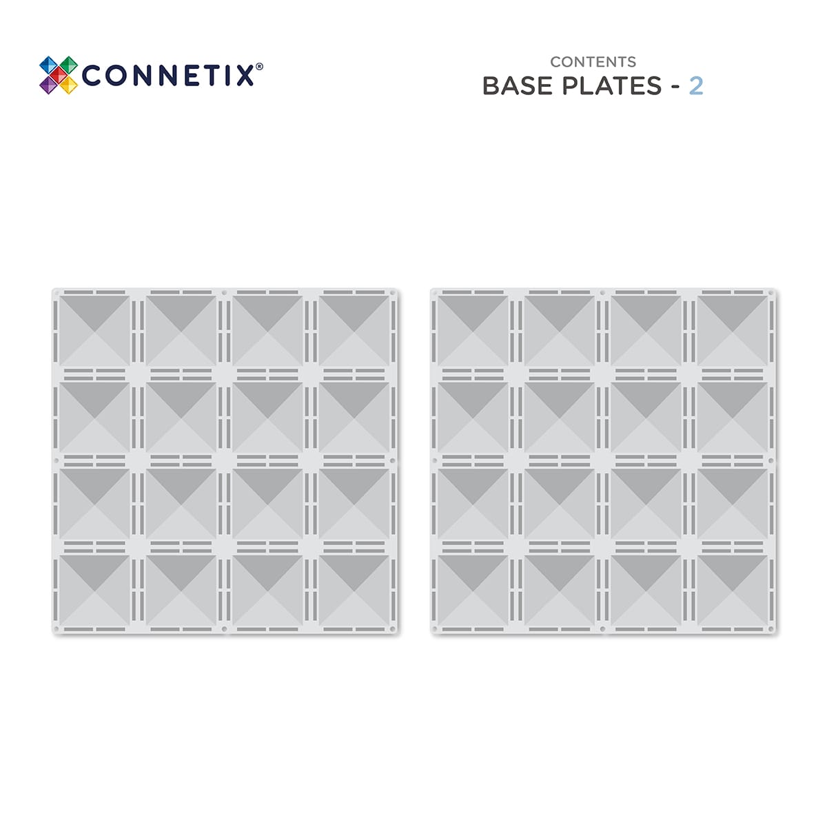 Connetix - Clear Base Plate Pack - 2 pc