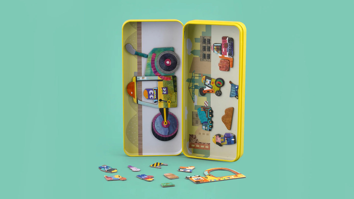 Logical Toys - Travel Magnetic Puzzle Box - Trucks