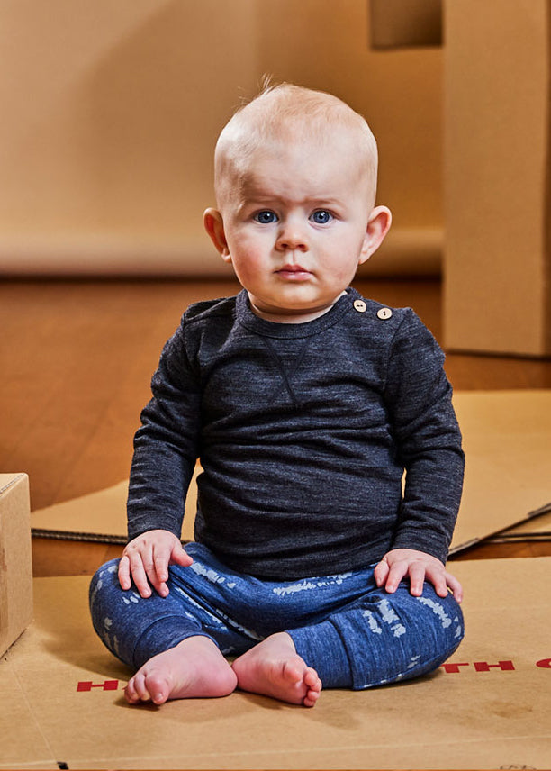 Little Flock of Horrors Asher Pants Denim Marle Stipple