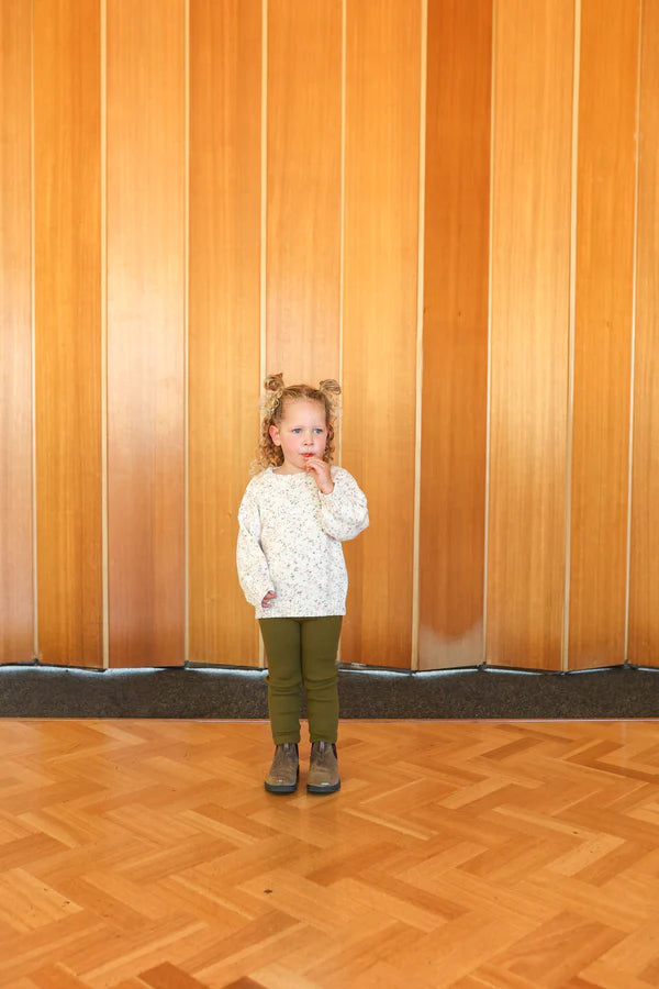 Grown - Organic Ribbed Essential Leggings Herb