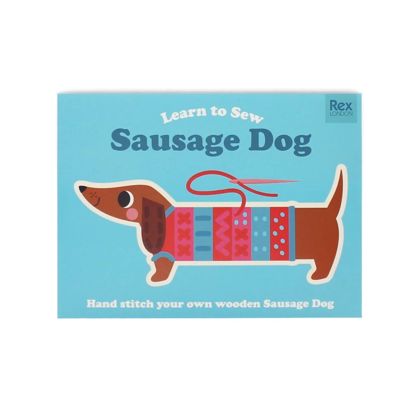 You Monkey - Learn to Sew Wooden Hand-Stitch Set - Sausage Dog