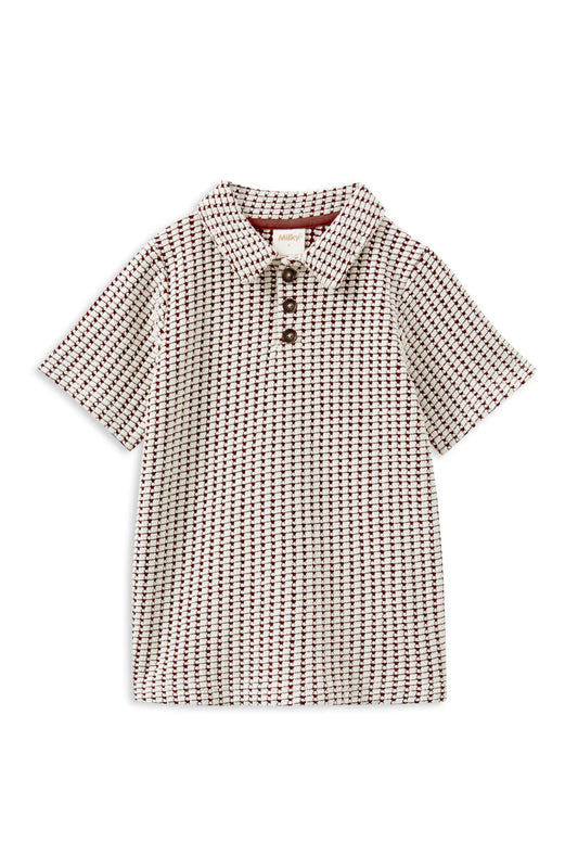 Milky Chocolate Knit Polo