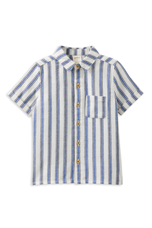 Milky Stripe Linen Shirt