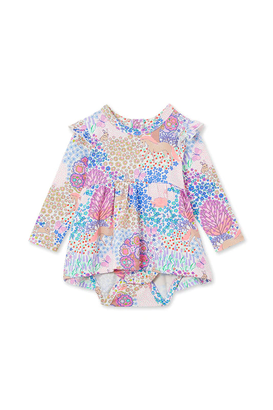 Milky - Patchwork Frill Baby Dress