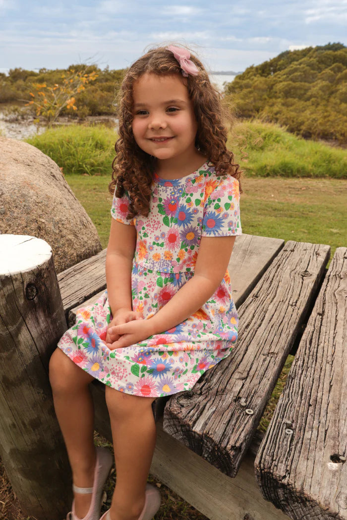 Milky Sunshine Floral Dress